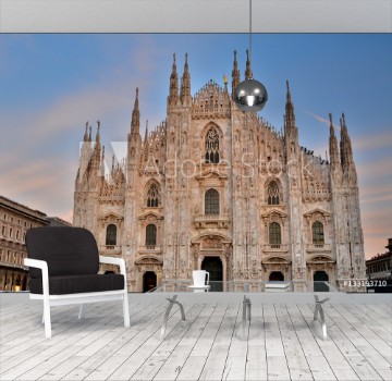 Picture of The great Milan Cathedral in the Gothic style